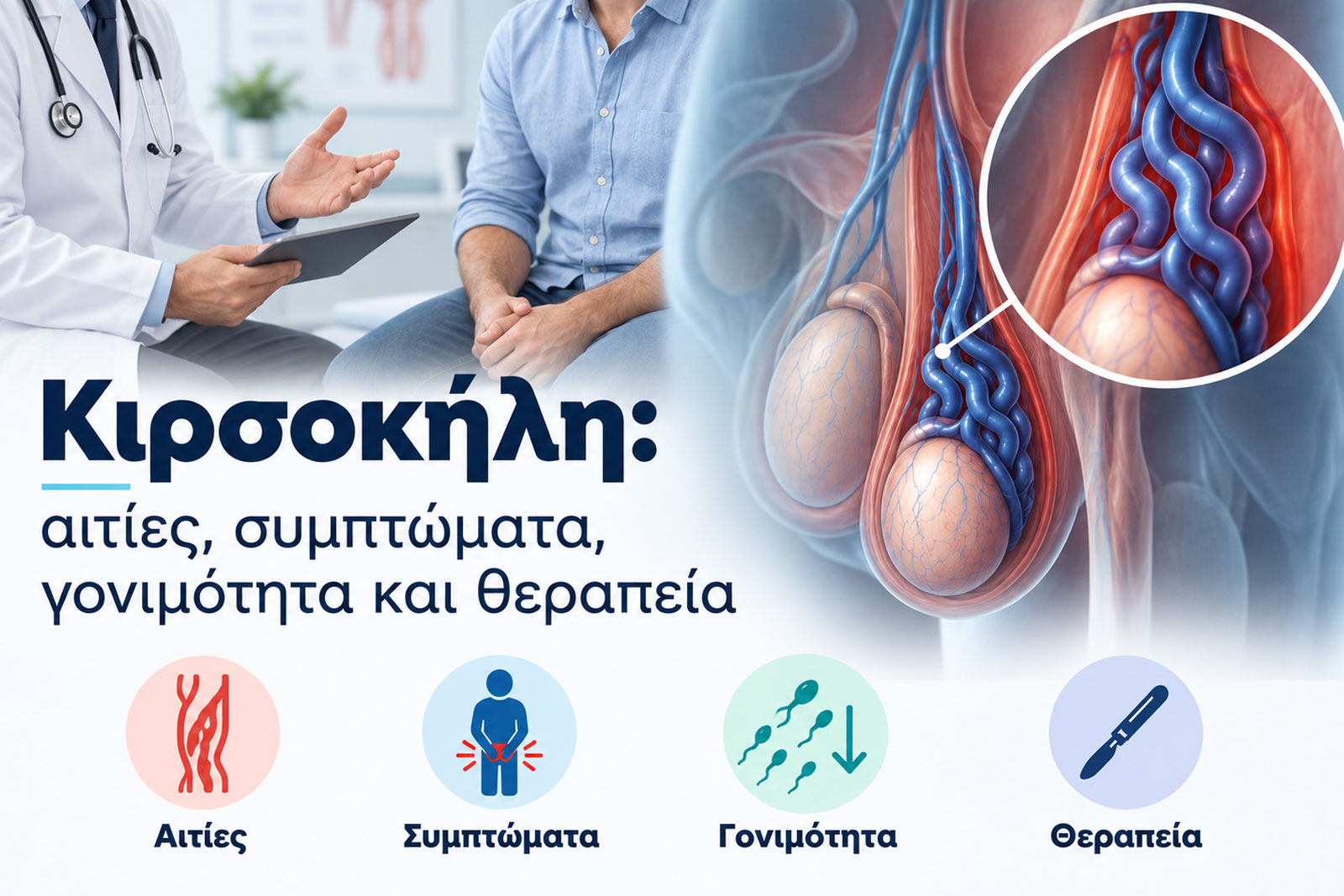 Κιρσοκήλη: αιτίες, συμπτώματα, γονιμότητα και θεραπεία