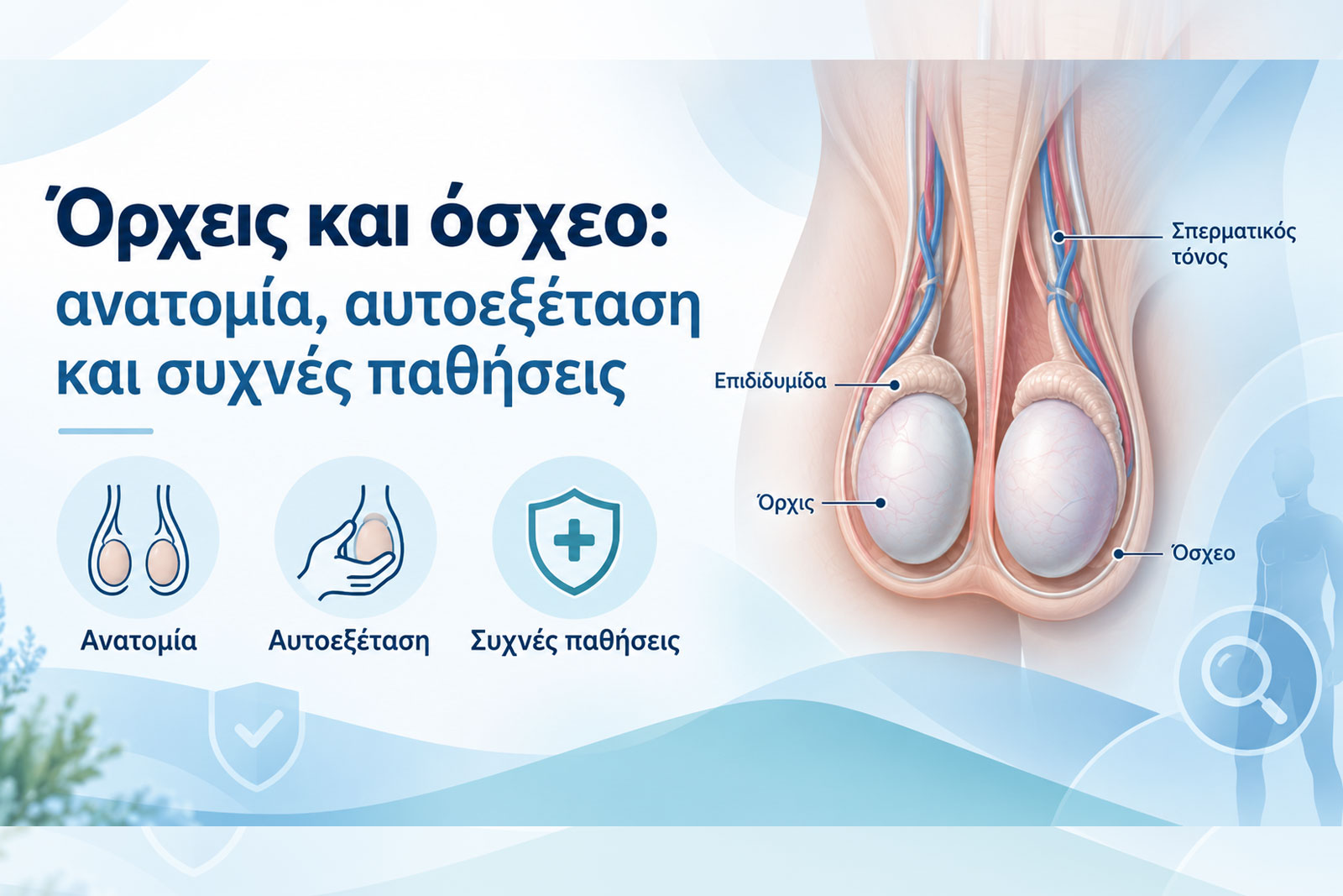 Όρχεις και όσχεο: ανατομία, αυτοεξέταση και συχνές παθήσεις